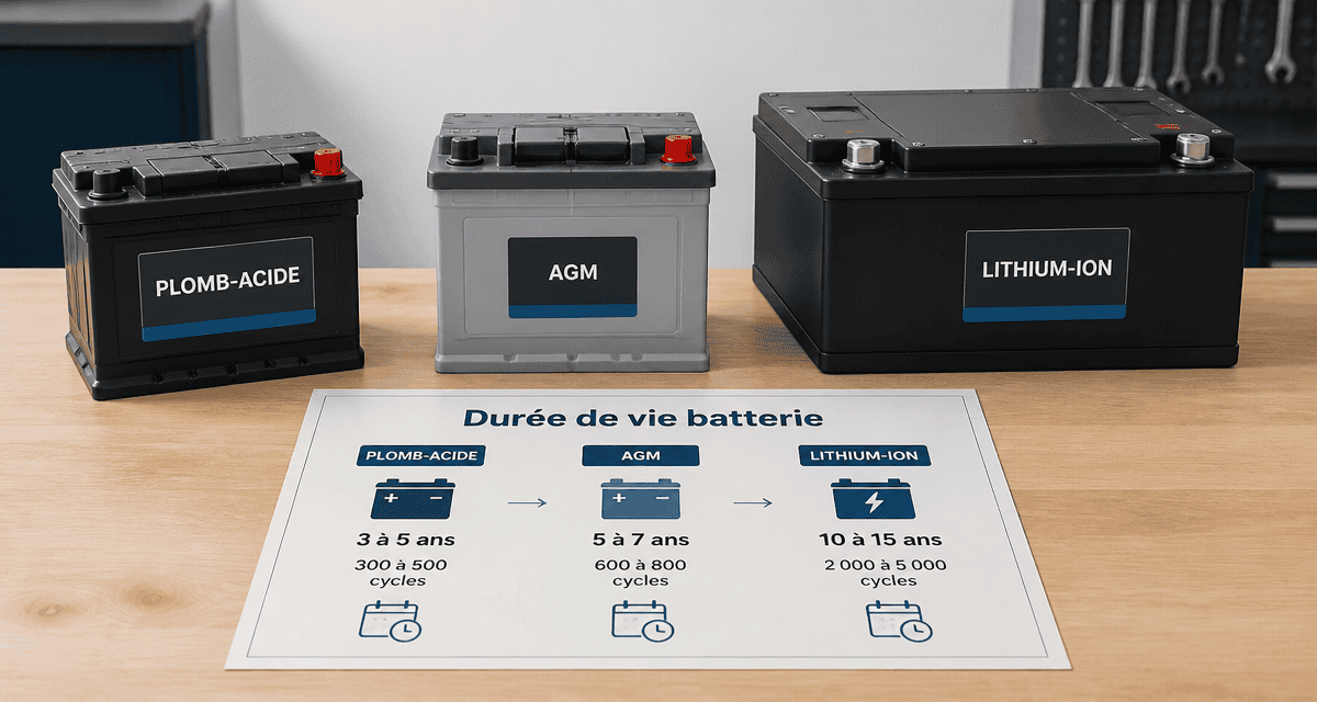 Durée de vie batterie voiture, types et infographie