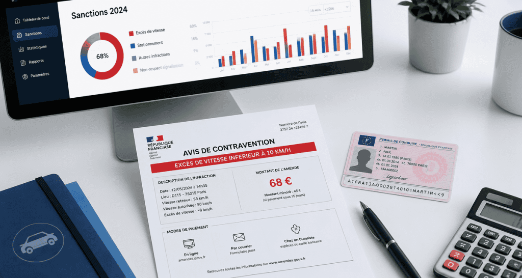 exces de vitesse inferieur a 10 km h contravention bureau