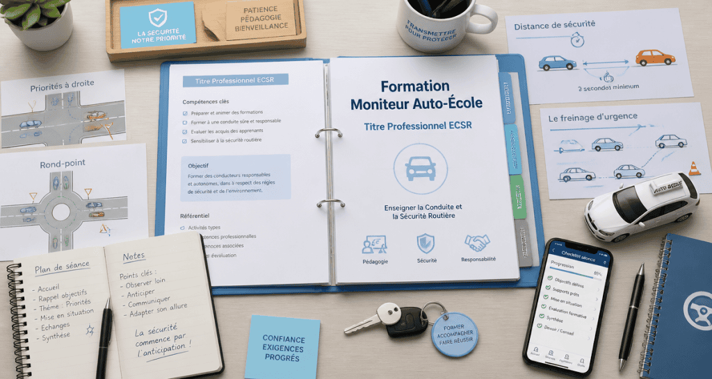 formation moniteur auto ecole dossier et accessoires