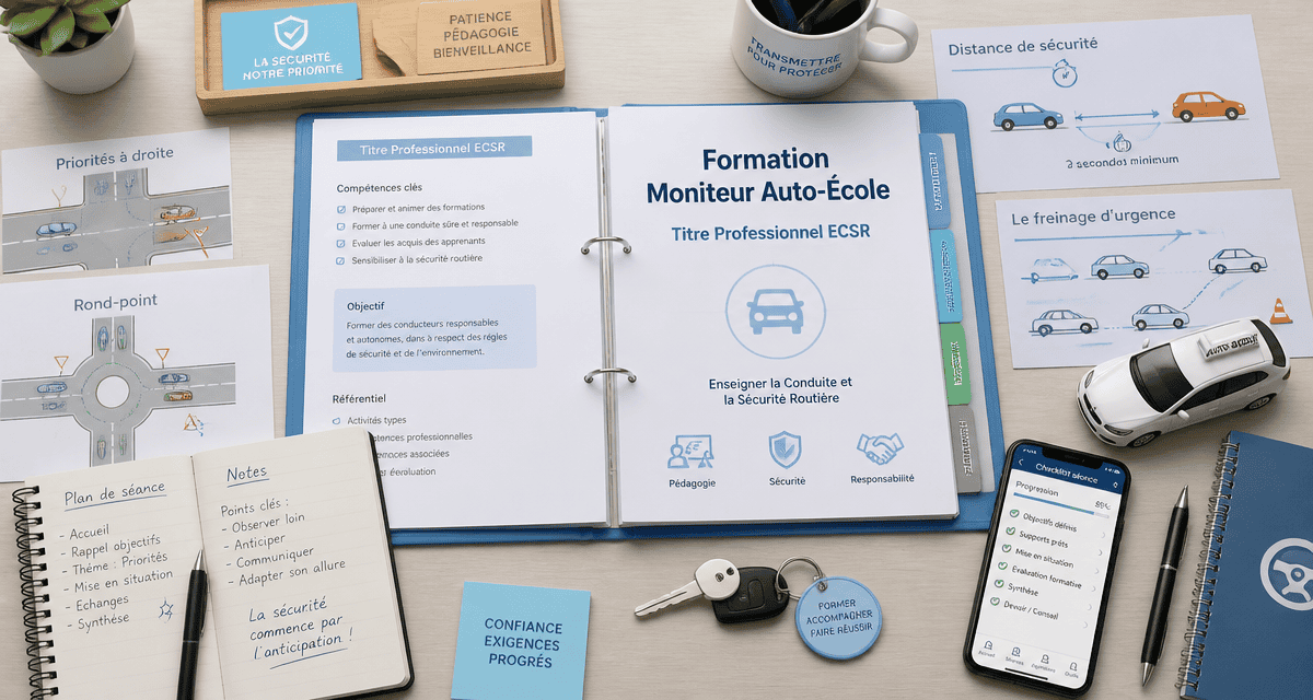 formation moniteur auto ecole dossier et accessoires