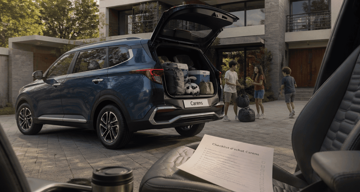 kia carens devant maison familiale checklist achat