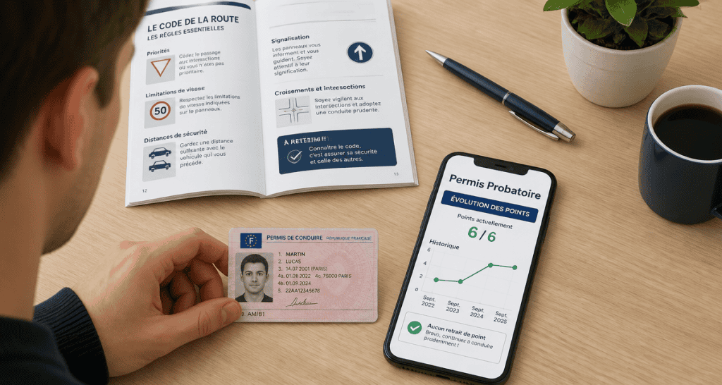 permis probatoire jeune conducteur gestion points