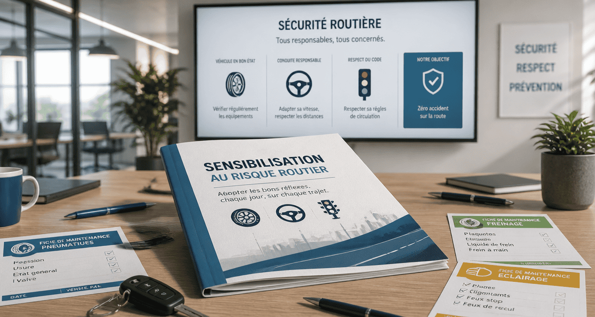 sensibilisation risque routier dossier sur table
