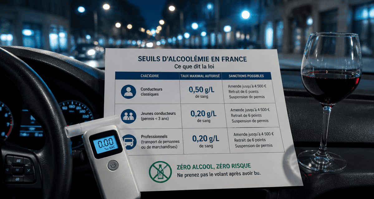 taux alcoolémie tableau seuils voiture