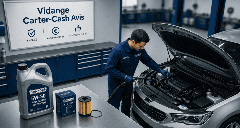 Vidange Carter Cash Avis technicien aspiration huile
