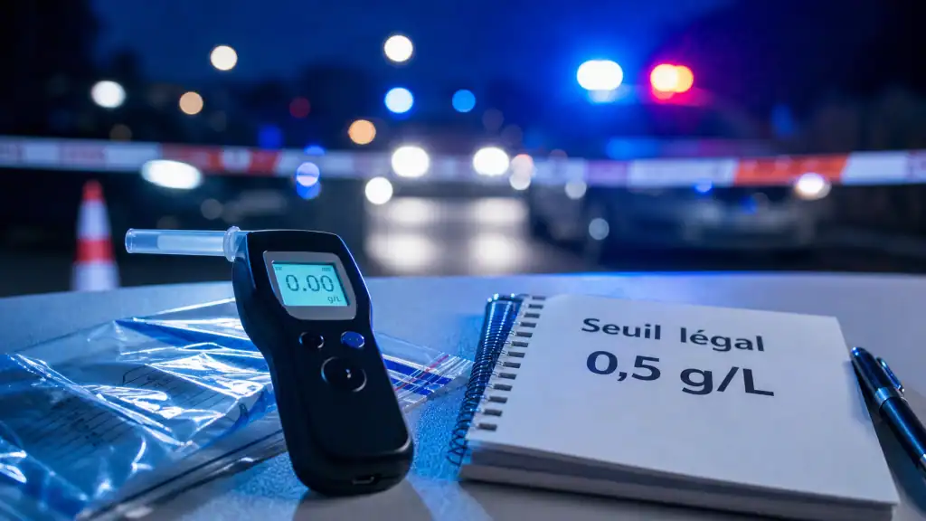 Alcool au volant sanctions : éthylomètre au seuil légal 0,5 g/L