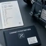 code moteur carte grise sur bureau avec carnet et bloc moteur