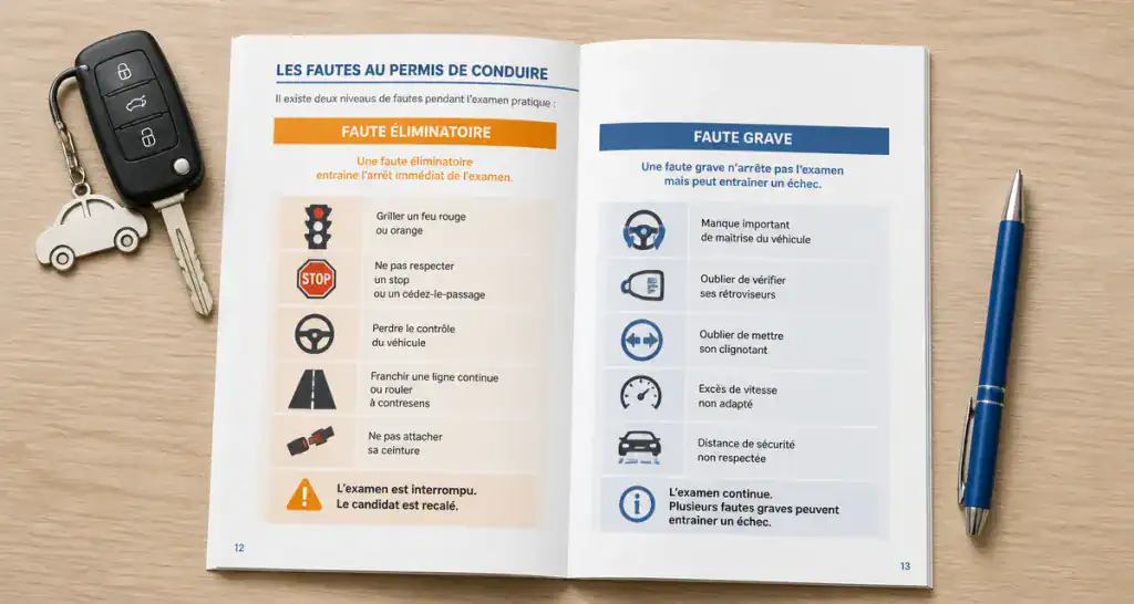 faute éliminatoire mais permis obtenu infographie livret