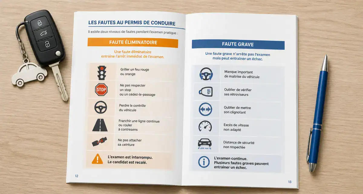 faute éliminatoire mais permis obtenu infographie livret