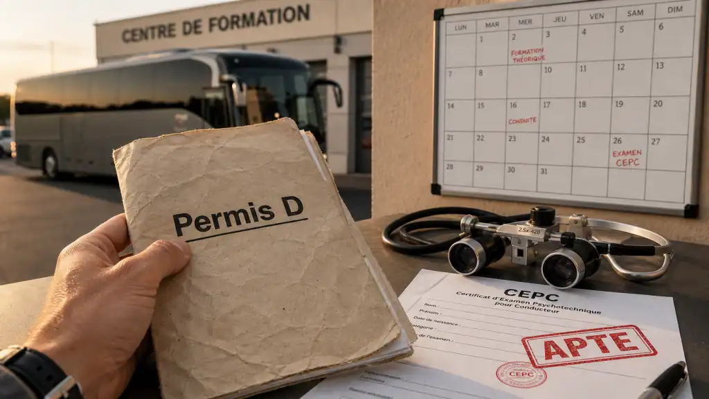 Permis d durée formation 70 heures : dossier et autocar