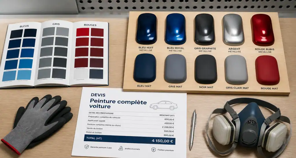 prix peinture complete voiture nuancier et devis sur établi