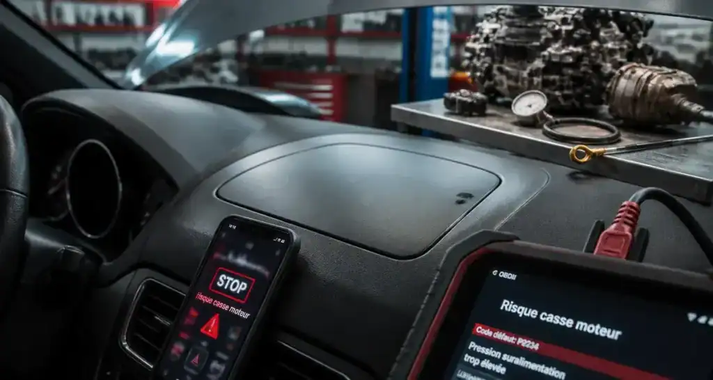Risque casse moteur : voyant STOP sur diagnostic OBD