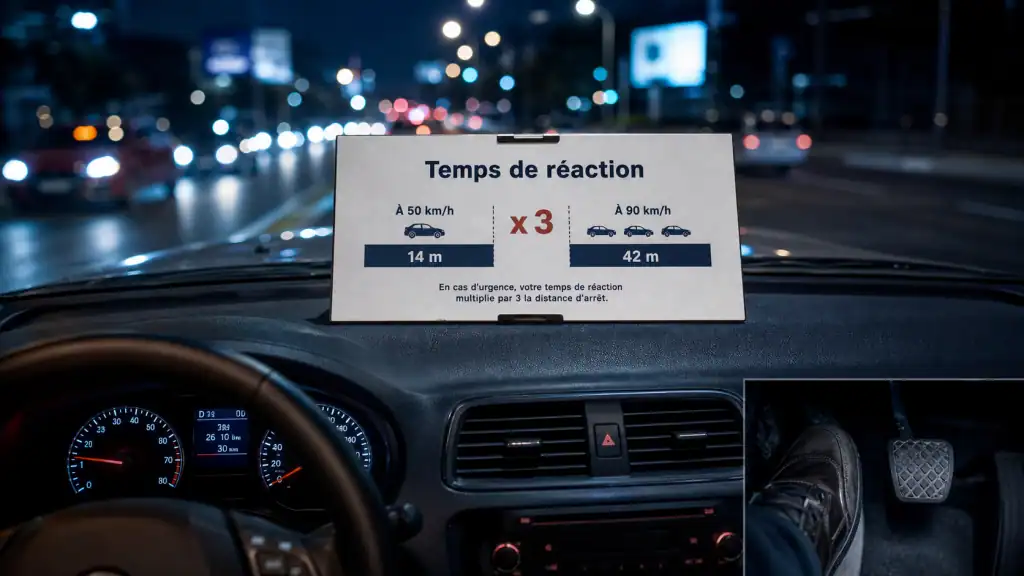 Temps de reaction conduite : 1 seconde au volant peut sauver des vies