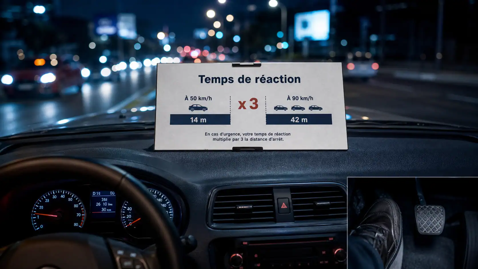Temps de reaction conduite : 1 seconde au volant peut sauver des vies
