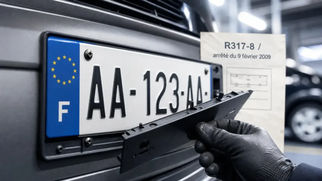 Stickers interdits, formats homologués et sanctions : ce que dit la réglementation des plaques d’immatriculation