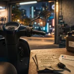 Scooter essence 50 cm3 : permis AM, prix et livraison à vérifier
