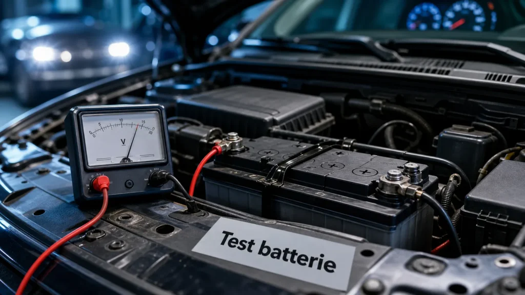 Démarrage lent, phares faibles, voyant allumé : les vrais signes d’une batterie de voiture fatiguée