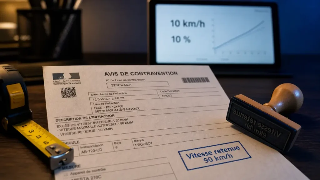 Tolérance des radars mobiles : 10 km/h, 10 % et la vitesse retenue