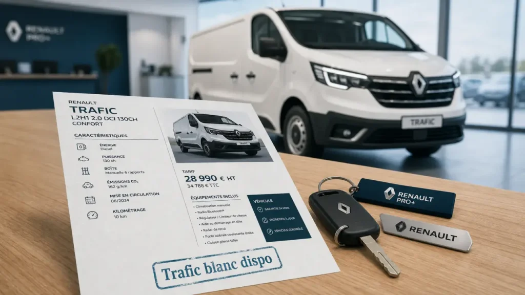 Renault Trafic blanc, neuf ou occasion : livraison rapide, garantie et 14 jours pour décider