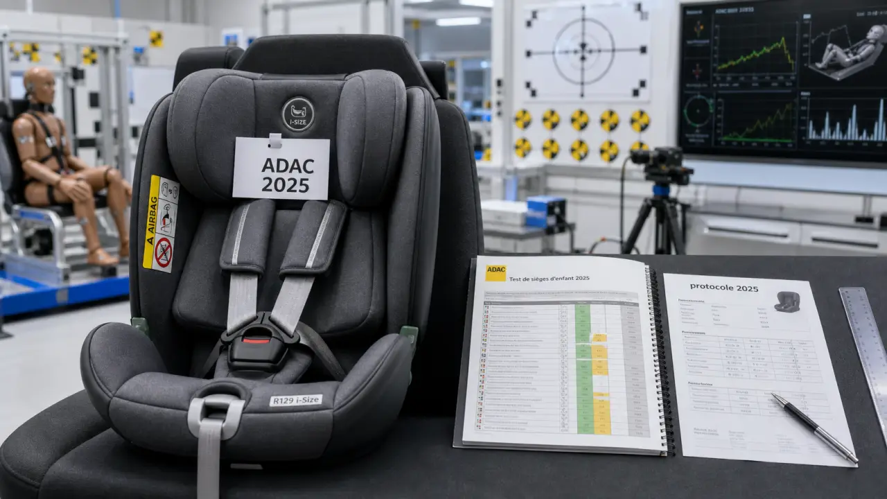 adac siège auto 2025 : siège auto i-Size en test laboratoire