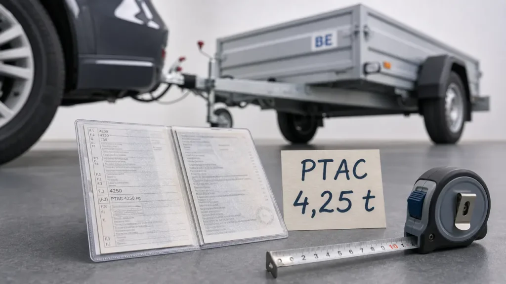 Permis BE : quand il devient obligatoire pour tracter une remorque de plus de 750 kg