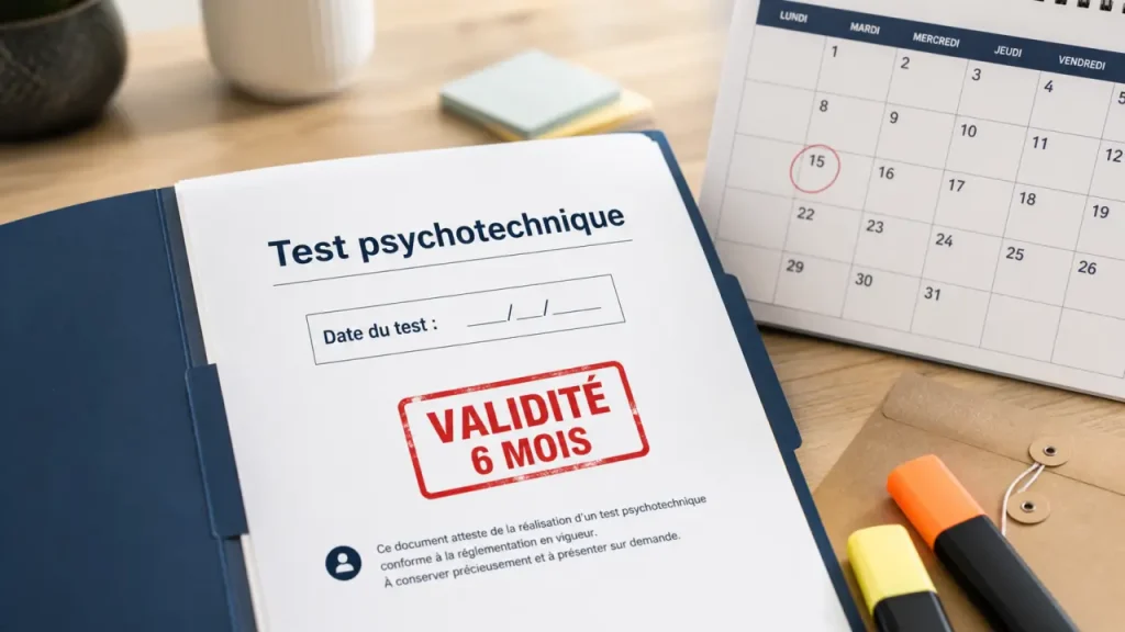Test psychotechnique : 6 mois de validité pour récupérer le permis