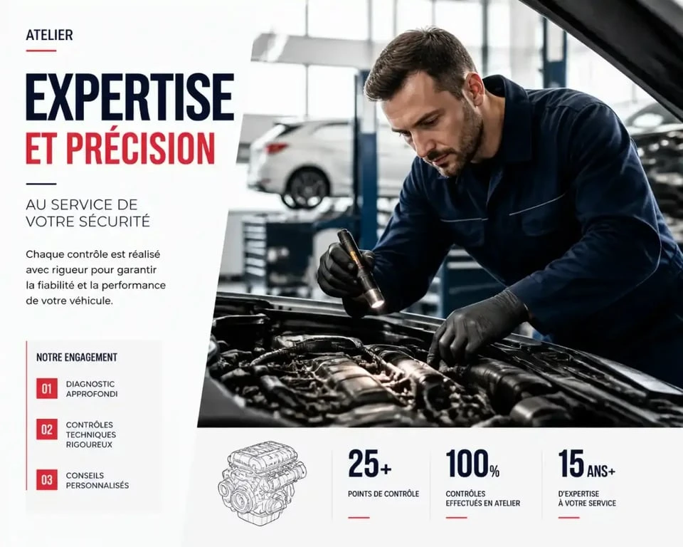 Entretien voiture chez Autobaraka, mécanicien expert réalisant une révision automobile complète