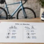 Équivalence vélo marche à pied : 24 min, 8 km et calories
