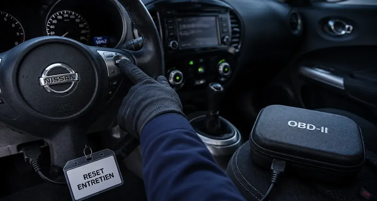 Remise a zero nissan juke : câble OBD et reset entretien ECU
