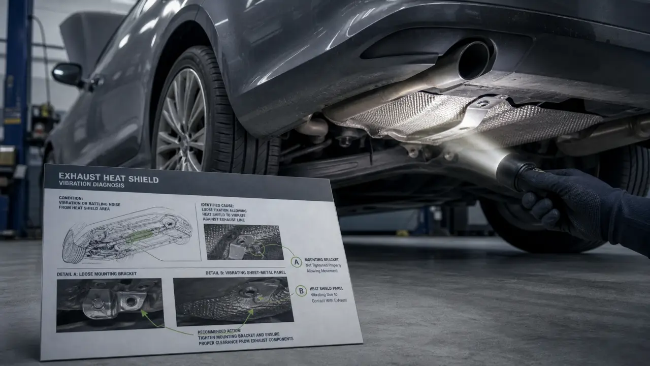 Bruit métallique voiture : inspection freinage, échappement, suspension sous le capot