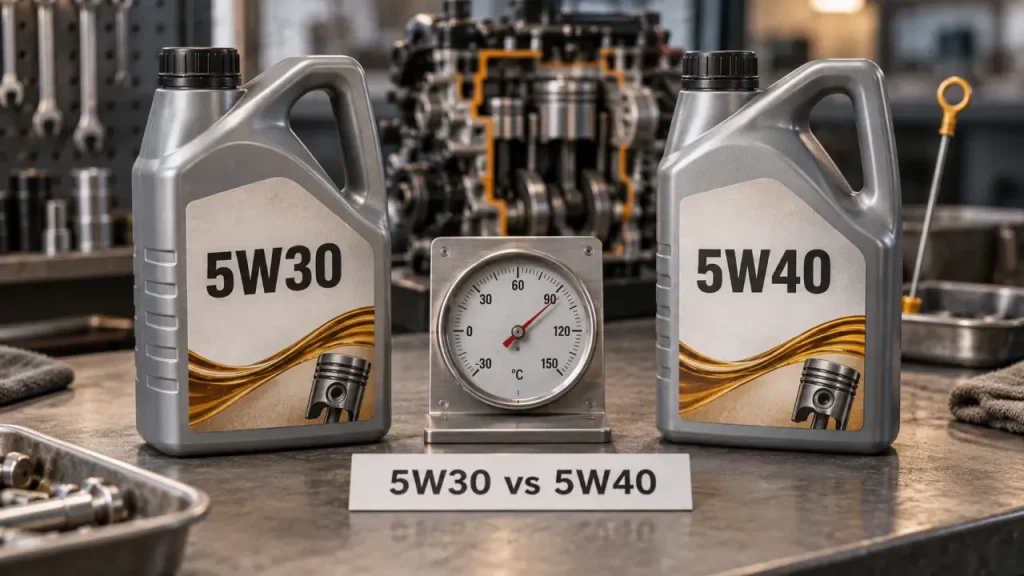 Différence 5W30 5W40 : l’erreur de viscosité qui fragilise le moteur à chaud