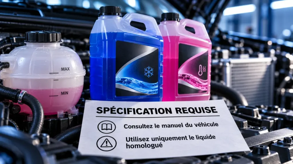 Couleur du liquide de refroidissement : même teinte ne veut pas dire compatible