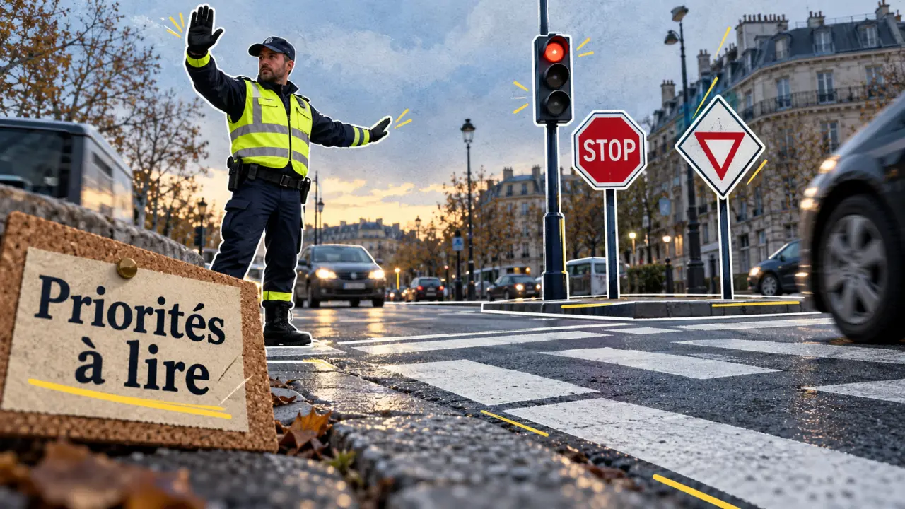 Règles de priorité au carrefour et à l’examen