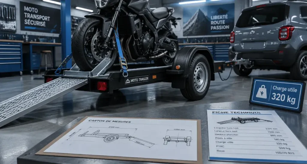 Remorque moto Norauto : la stabilité dépend d’abord du poids et de l’arrimage