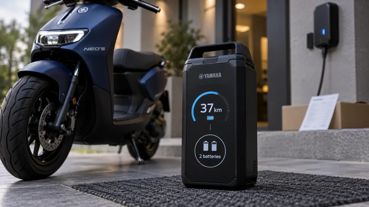 Yamaha scooter électrique Neo’s : autonomie 37 km, 2 batteries